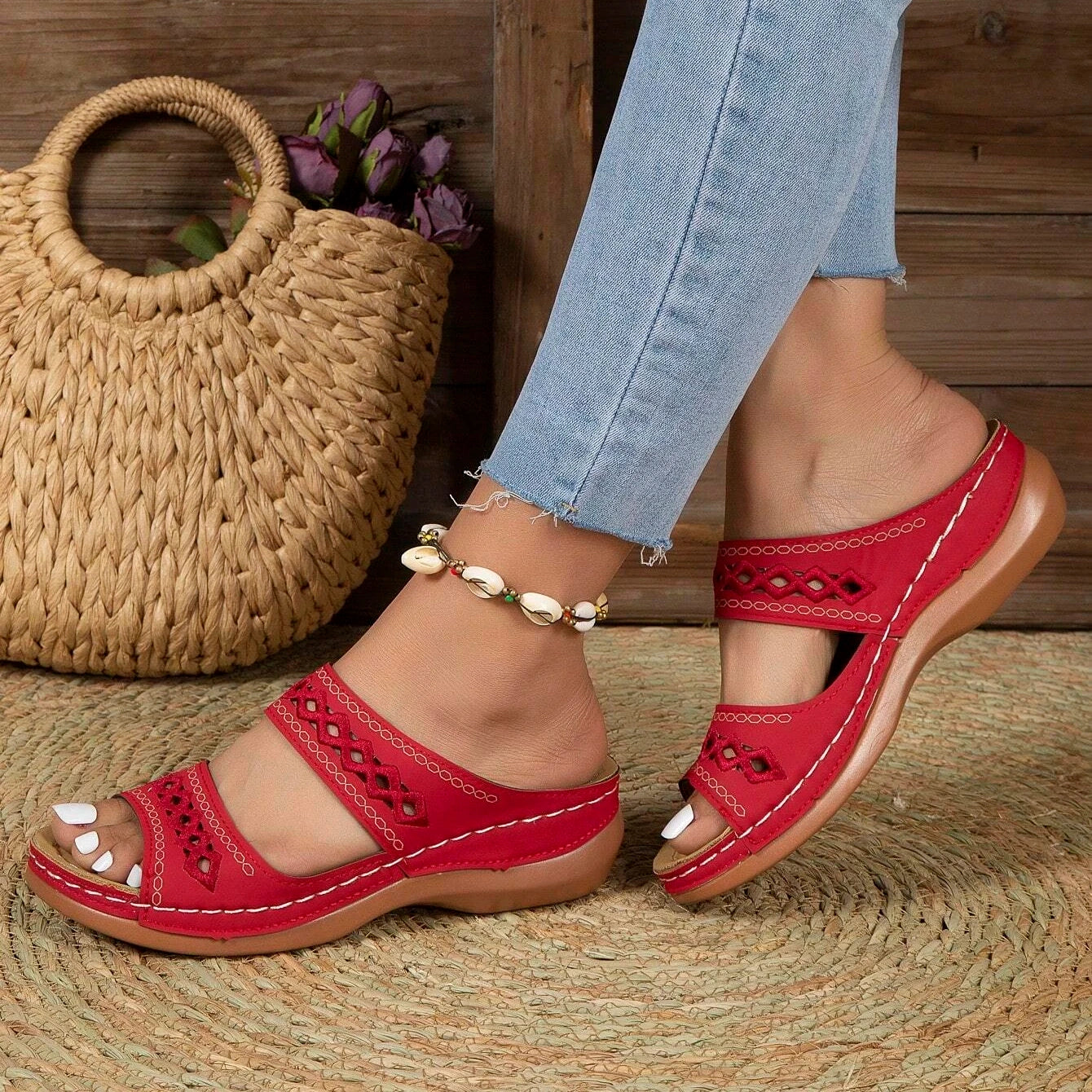 Chaussons Confortables Femme avec Semelle Souple Légère Antidérapante
