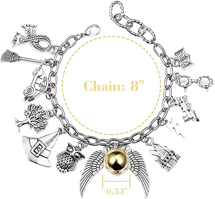 Bracelets à Breloques Ajustable sur Thème de Sorcellerie