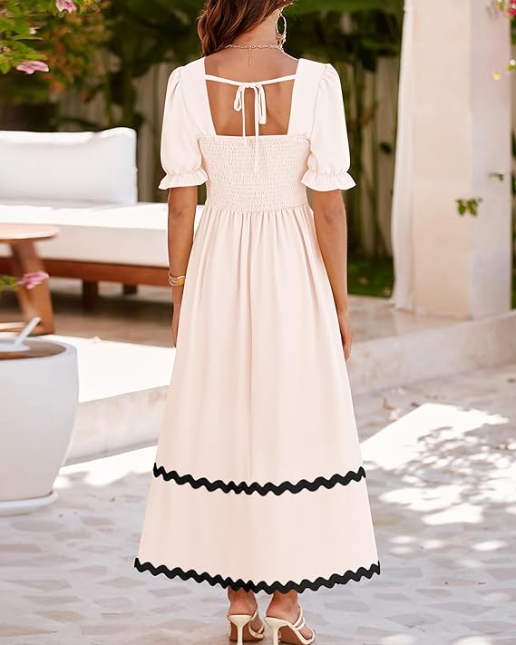 Robes Longues à Manches Bouffantes Femmes