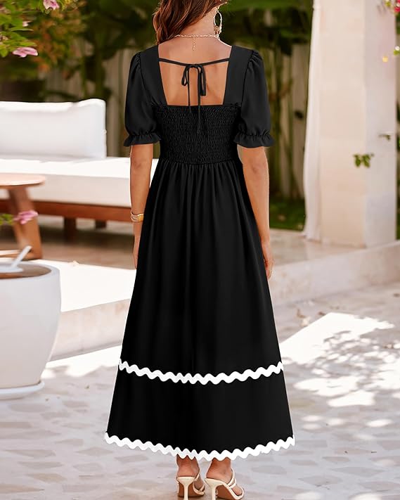 Robes Longues à Manches Bouffantes Femmes