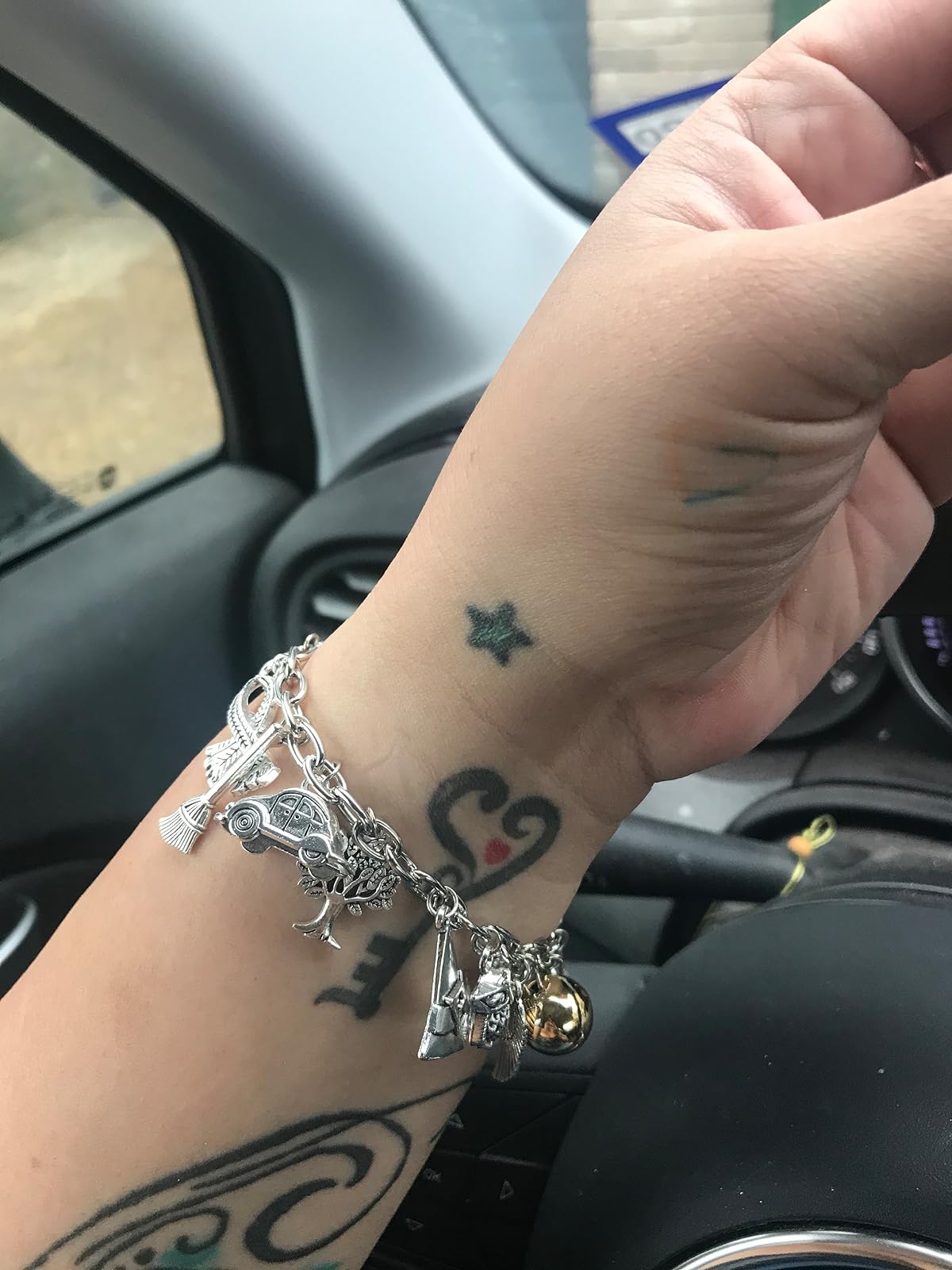Bracelets à Breloques Ajustable sur Thème de Sorcellerie