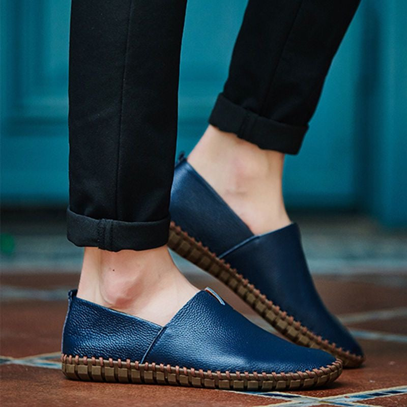 Chaussures orthopédiques en cuir véritable pour hommes, pour rester debout toute la journée sans douleur