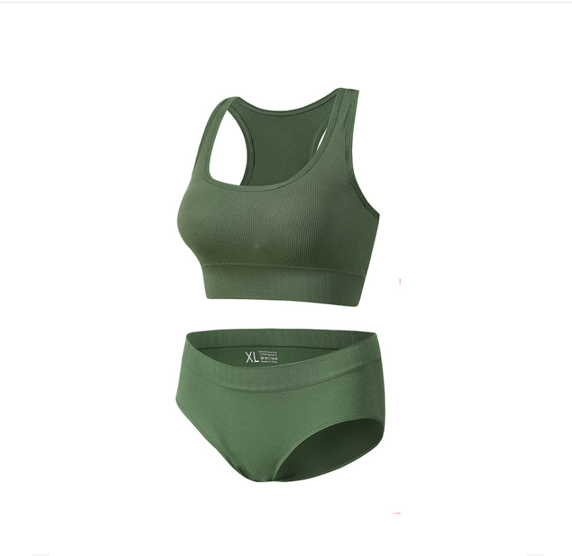 Soutien-gorge de sport push-up sans fil pour femmes Ensemble de soutien-gorge confortable et brassière assortie pour les vêtements de yoga- BH37
