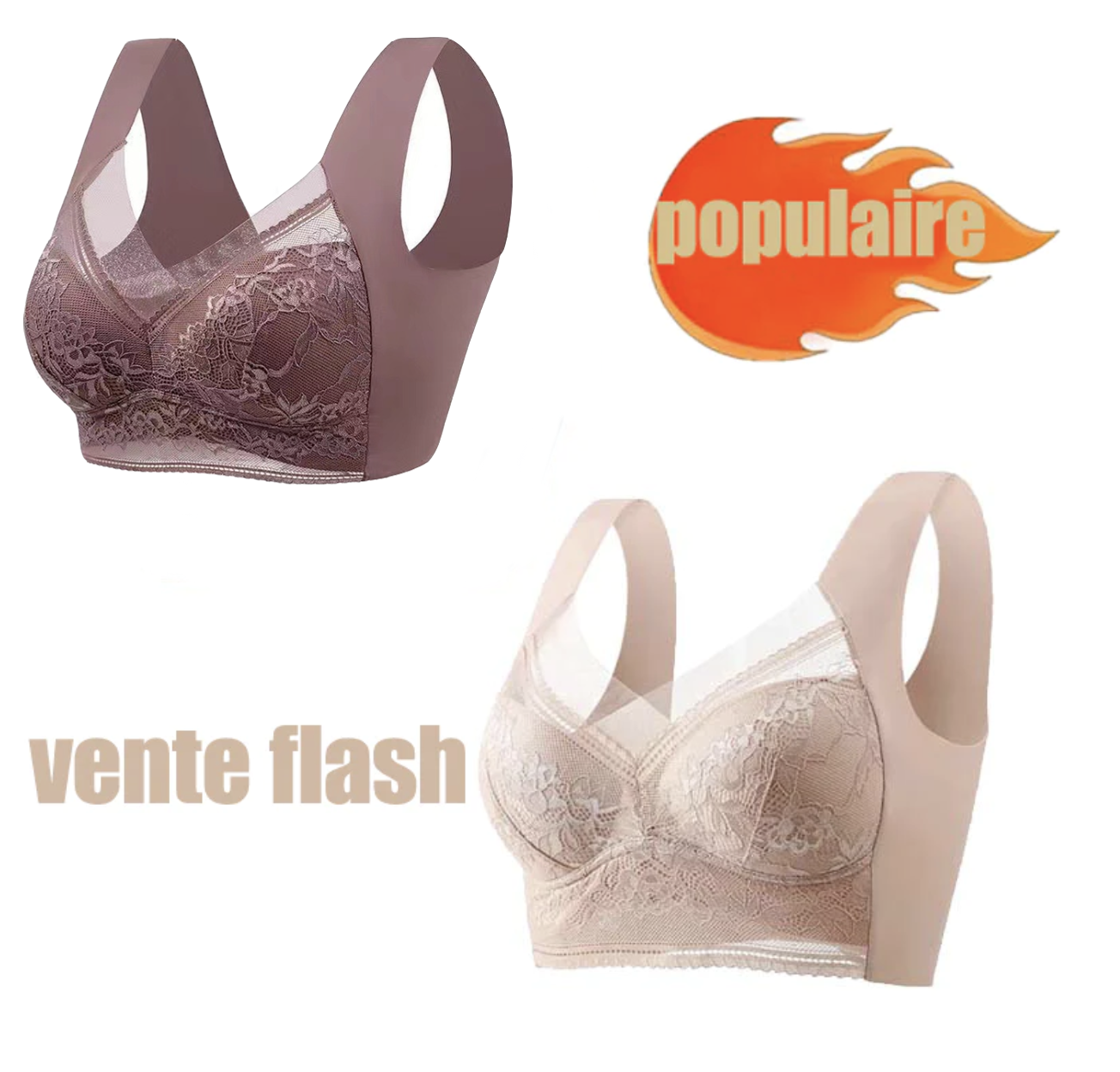 🔥Meilleure Vente 2024 Achetez-en un, Obtenez-en un Gratuit ! 🔥 Nouveau Soutien-Gorge de Hiver en Dentelle sans Armature et Respirant (BH34)
