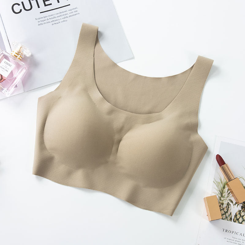 Soutien-gorge push-up sans couture en soie de glace pour femmes sans armature BH31