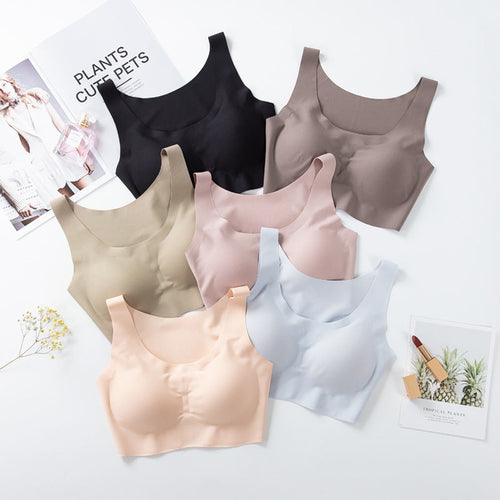 Soutien-gorge push-up sans couture en soie de glace pour femmes sans armature BH31