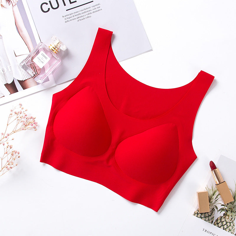Soutien-gorge push-up sans couture en soie de glace pour femmes sans armature BH31