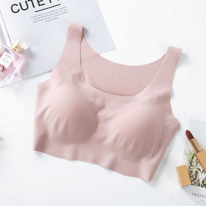 Soutien-gorge push-up sans couture en soie de glace pour femmes sans armature BH31