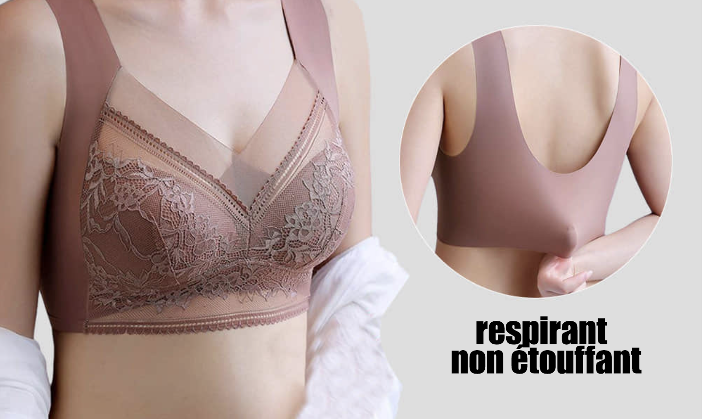 🔥Meilleure Vente 2024 Achetez-en un, Obtenez-en un Gratuit ! 🔥 Nouveau Soutien-Gorge de Hiver en Dentelle sans Armature et Respirant (BH34)