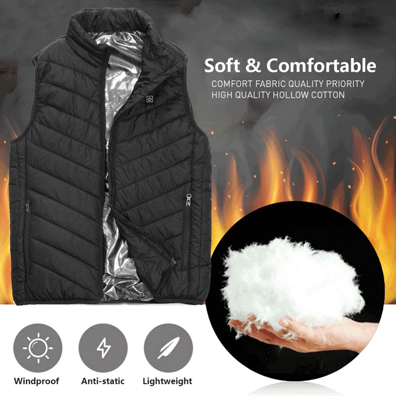 🎉Soldes du Nouvel An 2024! 🔥 Gilet chauffant rechargeable à 9 zones chauffantes révolutionnaire amélioré ( 🔥 Chauffage rapide en 3 secondes!)