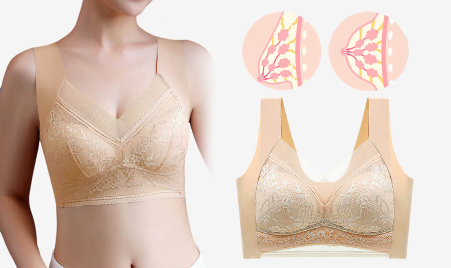 🔥Meilleure Vente 2024 Achetez-en un, Obtenez-en un Gratuit ! 🔥 Nouveau Soutien-Gorge de Hiver en Dentelle sans Armature et Respirant (BH34)