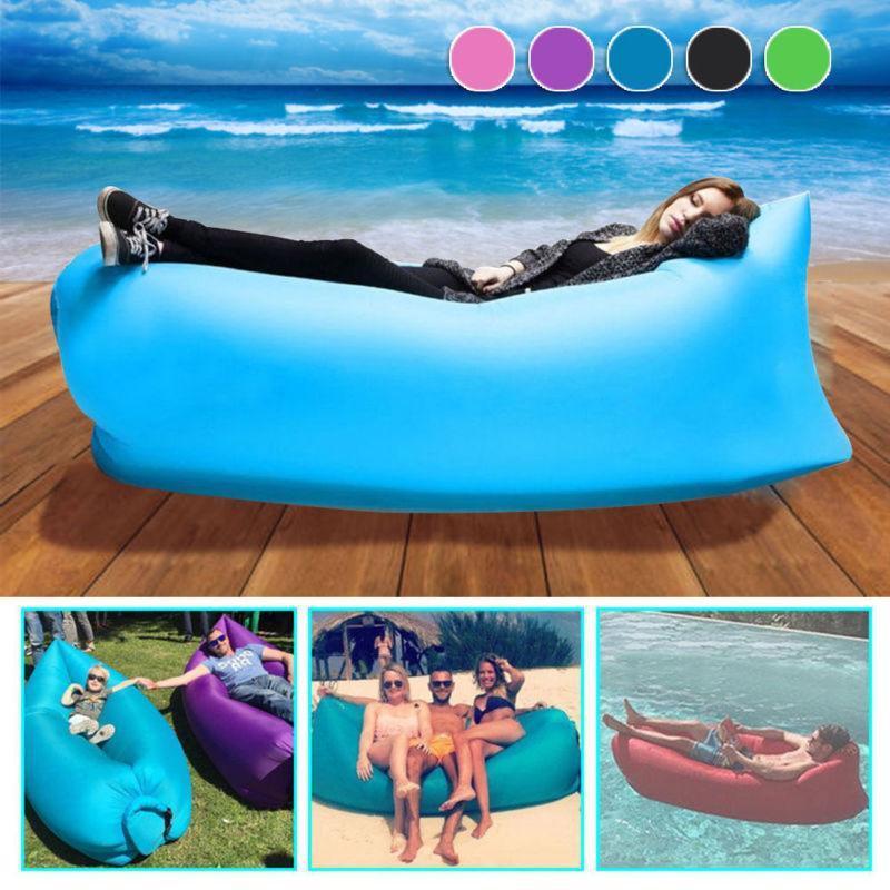 Canapé gonflable portable en bord de mer extérieur