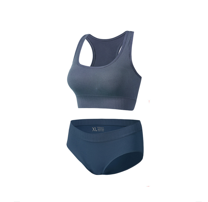 Soutien-gorge de sport push-up sans fil pour femmes Ensemble de soutien-gorge confortable et brassière assortie pour les vêtements de yoga- BH37