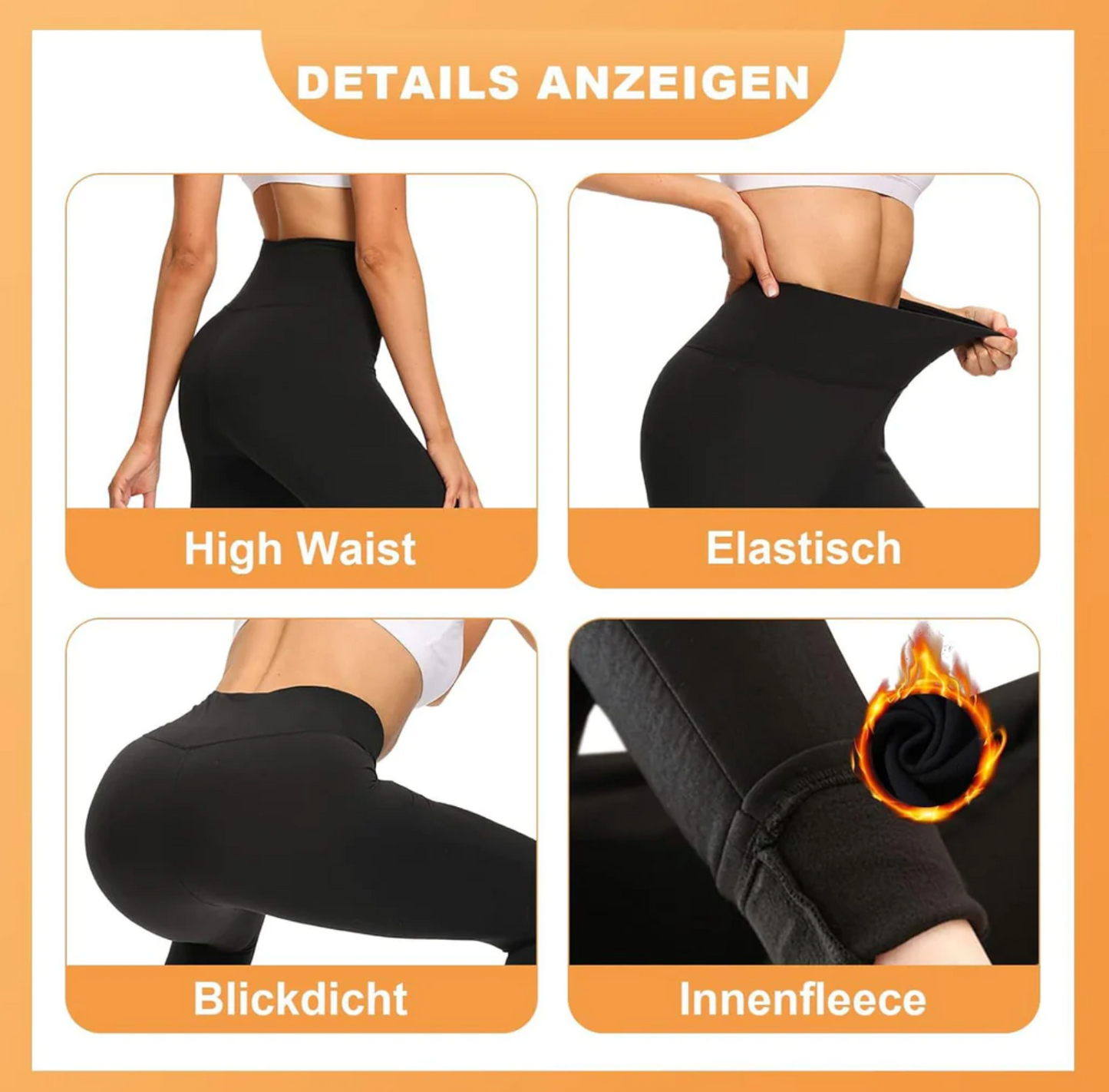 🎉Promotion du Nouvel An !🎁 Leggings thermiques taille haute pour femmes (adaptés à un usage quotidien, au sport et au yoga)-VH25