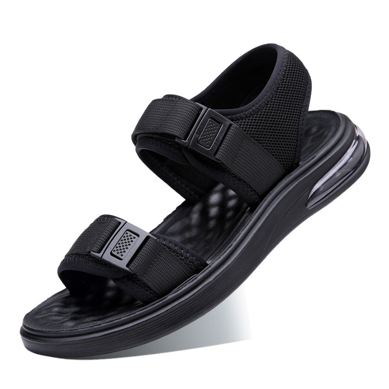 Chaussures de plage à la mode pour hommes Chaussures à velcro antidérapantes à coussin d'air
