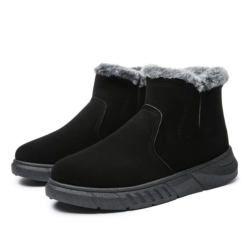 Bottes de neige chaudes courtes d'hiver de style simple pour hommes W095