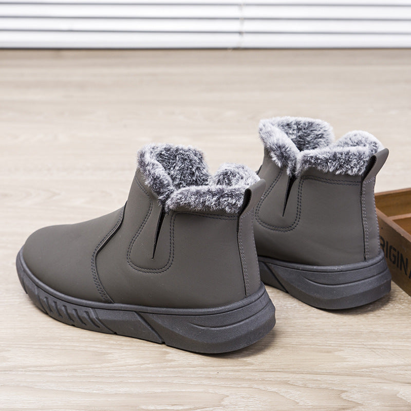 Bottes de neige chaudes courtes d'hiver de style simple pour hommes W095