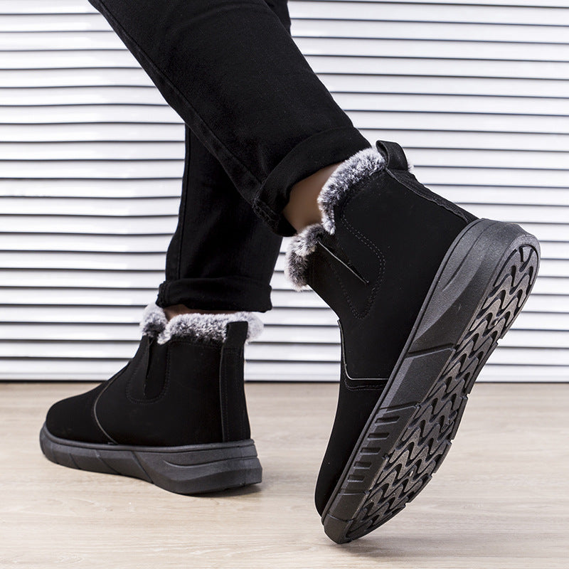 Bottes de neige chaudes courtes d'hiver de style simple pour hommes W095