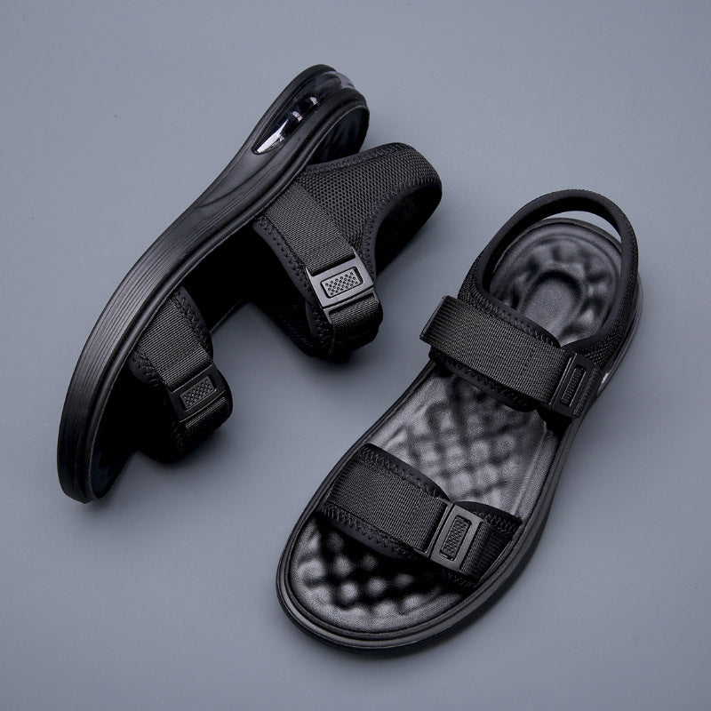 Chaussures de plage à la mode pour hommes Chaussures à velcro antidérapantes à coussin d'air