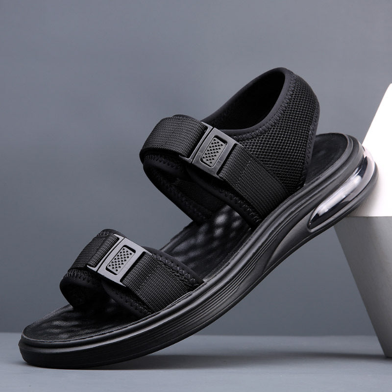 Chaussures de plage à la mode pour hommes Chaussures à velcro antidérapantes à coussin d'air