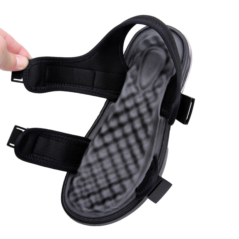 Chaussures de plage à la mode pour hommes Chaussures à velcro antidérapantes à coussin d'air
