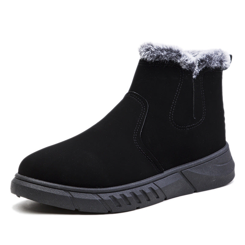 Bottes de neige chaudes courtes d'hiver de style simple pour hommes W095