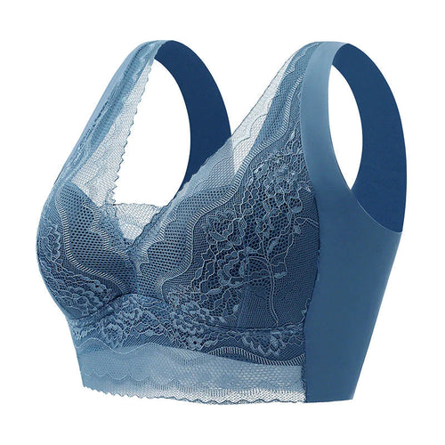 🔥Promotion de printemps chaude!🔥 Soutien-gorge pour femmes à bonnets fixes, froncé, avec poitrine enveloppée, sans baleine en acier-BH62