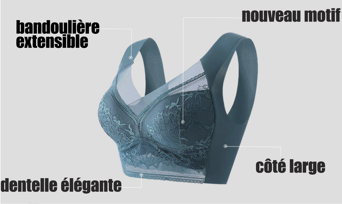 🔥Meilleure Vente 2024 Achetez-en un, Obtenez-en un Gratuit ! 🔥 Nouveau Soutien-Gorge de Hiver en Dentelle sans Armature et Respirant (BH34)