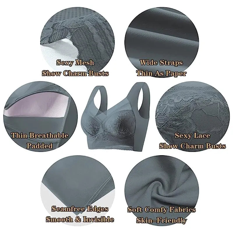 🔥Meilleure Vente 2024 Achetez-en un, Obtenez-en un Gratuit ! 🔥 Nouveau Soutien-Gorge de Hiver en Dentelle sans Armature et Respirant (BH34)