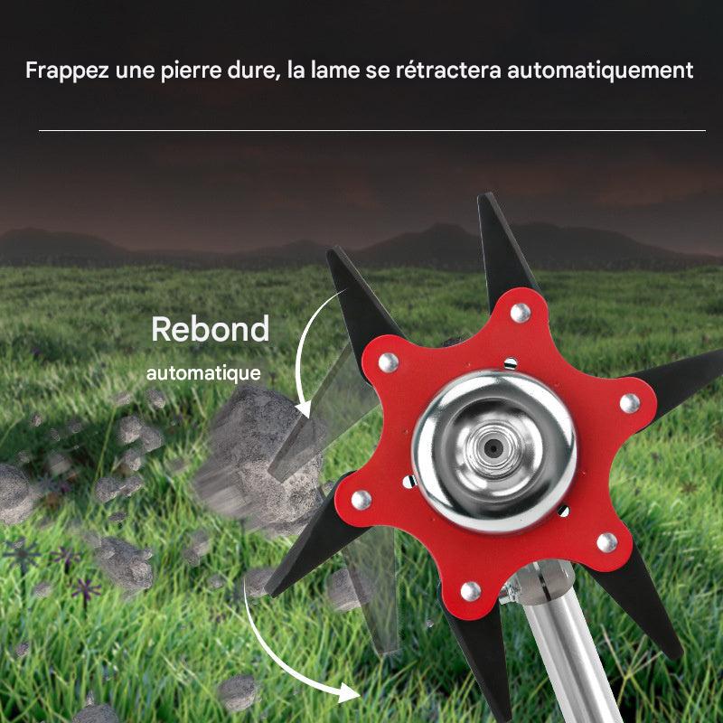 Botma Tête de Coupe Universelle de Jardin à 6 Lames en Acier(Accessoires offerts)