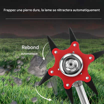 Botma Tête de Coupe Universelle de Jardin à 6 Lames en Acier(Accessoires offerts)