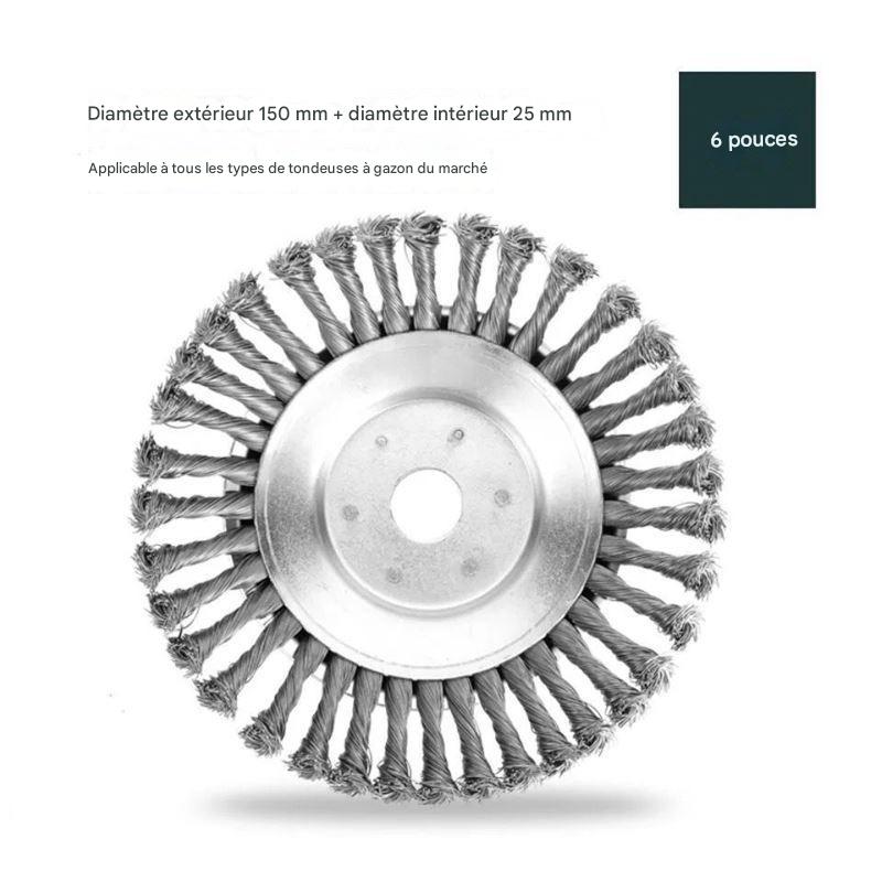 Botma Tête de Coupe Universelle de Jardin à 6 Lames en Acier(Accessoires offerts)