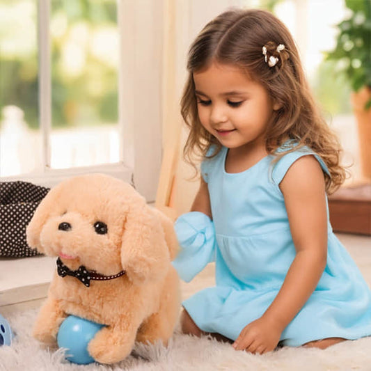 Botma Chien En Peluche à Poil Court, Compagnon Pour Enfants