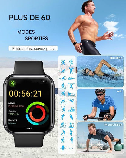 Montre connectée avec suivi de la glycémie et du rythme cardiaque