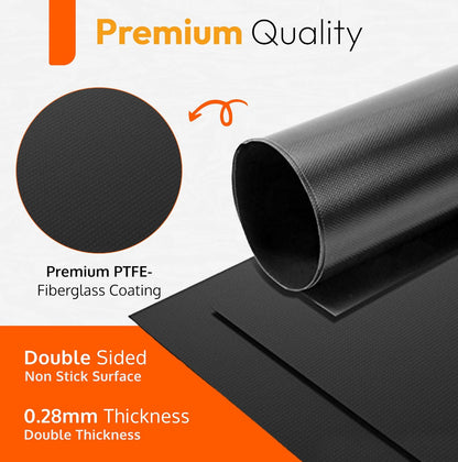 2 PCS Tapis de Revêtements de Four en Téflon Tapis pour BBQ Epais et Résistants sans BPA ni PFOA pour Fond des Fours Electriques, des Fours à Gaz, des Micro-Ondes et des Grils à Charbon de Bois ou à Gaz