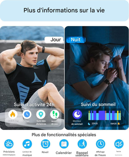 Montre connectée avec suivi de la glycémie et du rythme cardiaque