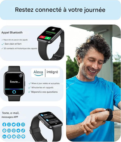 Montre connectée avec suivi de la glycémie et du rythme cardiaque