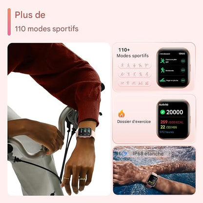 Montre connectée avec suivi de la glycémie et du rythme cardiaque