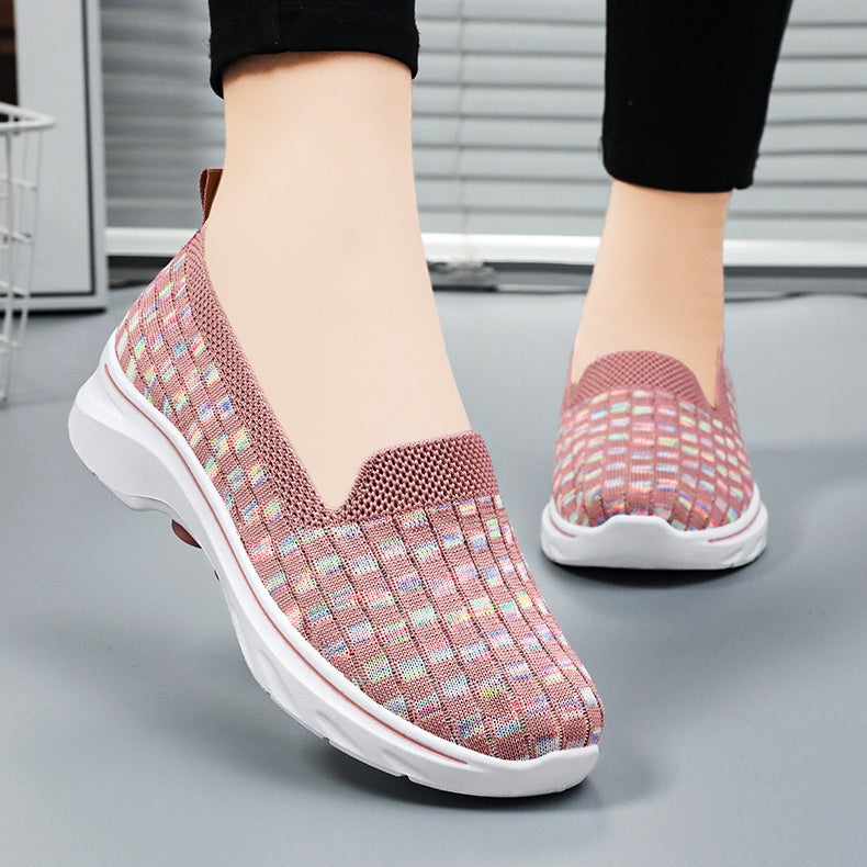 Baskets Plates en Tricot