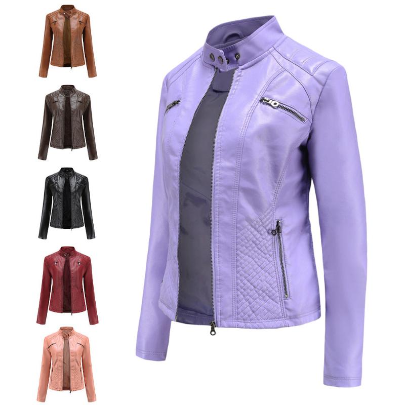 2024 Veste Coupe-Vent en PU pour Femmes