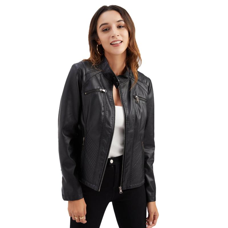 2024 Veste Coupe-Vent en PU pour Femmes