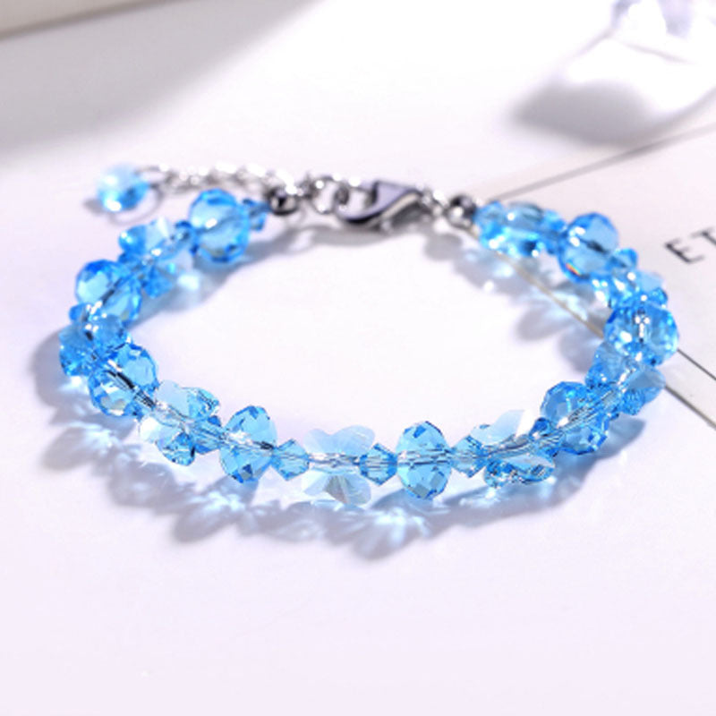Fresh Glass Butterfly bracelet bijoux en cristal-BT137