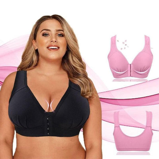 Soutien-gorge confortable à fermeture avant élastique avec push-up en taille plus BH23