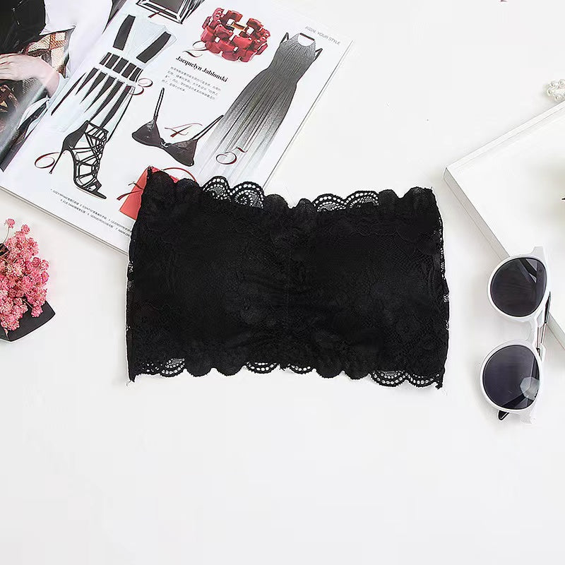 "Soutien-gorge bandeau en dentelle sans couture pour femmes, haut de tube superposé, soutien-gorge sans bretelles(BH22)