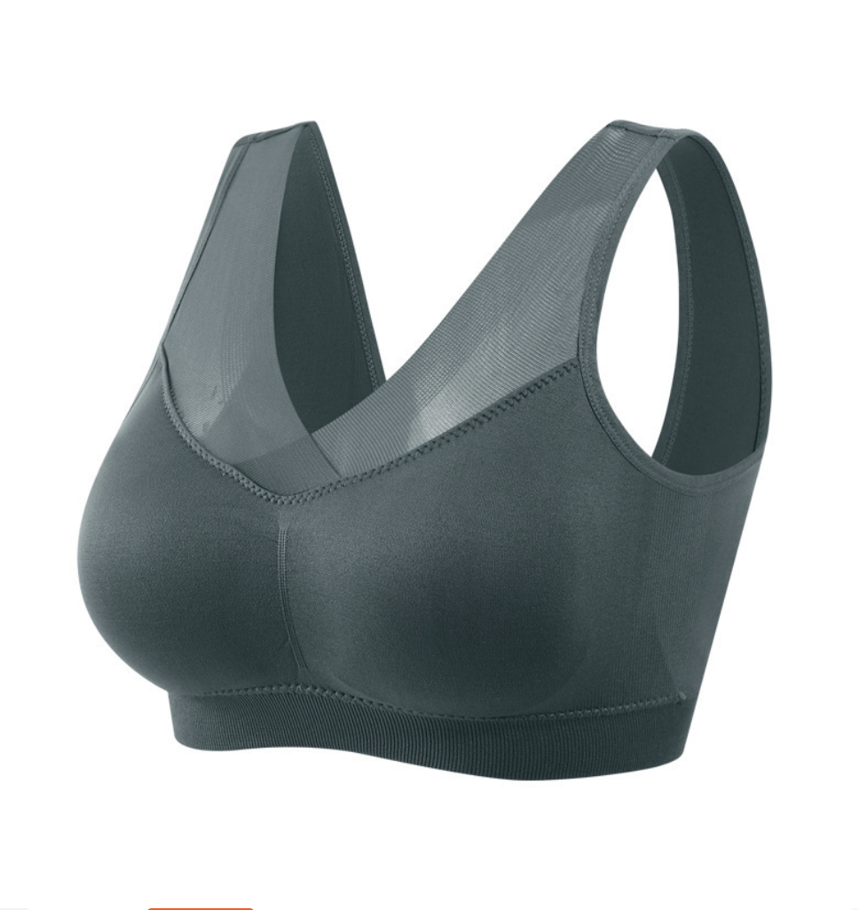 Soutien-gorge de sport sans armature pour femme en grande taille,  anti-affaissement-BH53