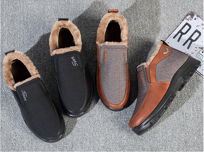 Chaussures d'hiver épaisses et Chaudes en Coton pour Hommes-W093