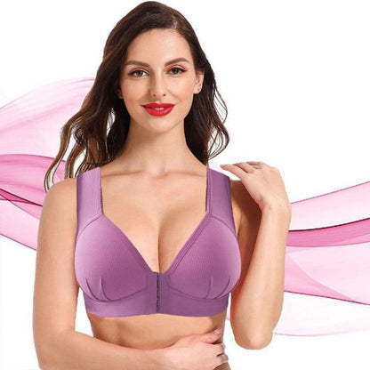 Soutien-gorge confortable à fermeture avant élastique avec push-up en taille plus BH23