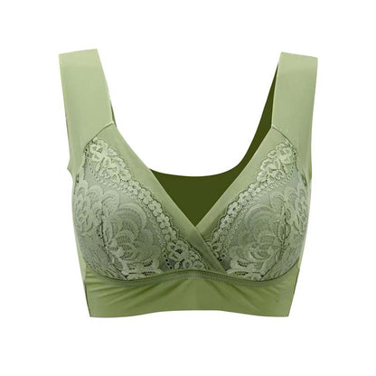 Soutien - gorge sans fil sans couture Mesh tissu confortable rembourrage dos lisse pour femmes- BH57