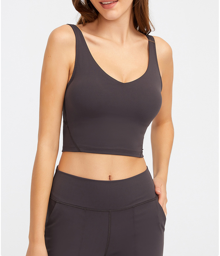 Soutien-gorge de sport pour femme, soutien-gorge de course à haute intensité et haut de yoga anti-choc-BH66