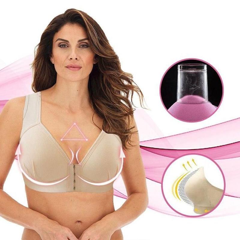 Soutien-gorge confortable à fermeture avant élastique avec push-up en taille plus BH23